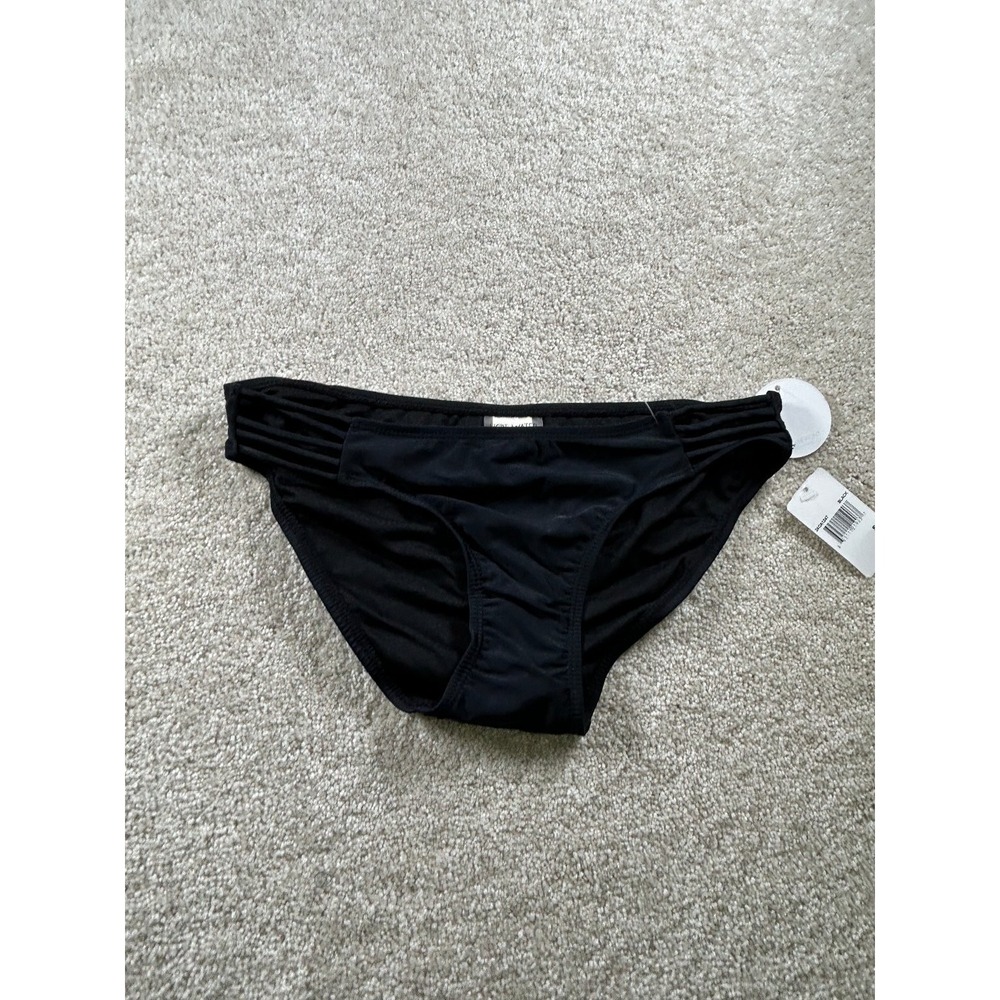 Hot Water Women's Swim Bottoms‎ Black Small Strappy Sides Nylon